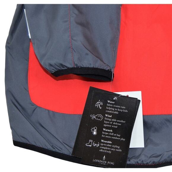 New! London Fog Toddler Boys Soft Shell Water Wind Resistant Hooded Jacket - Picture 5 of 6